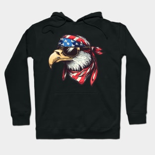 Patriotic Eagle: Majestic Bird of Freedom in American Pride Hoodie